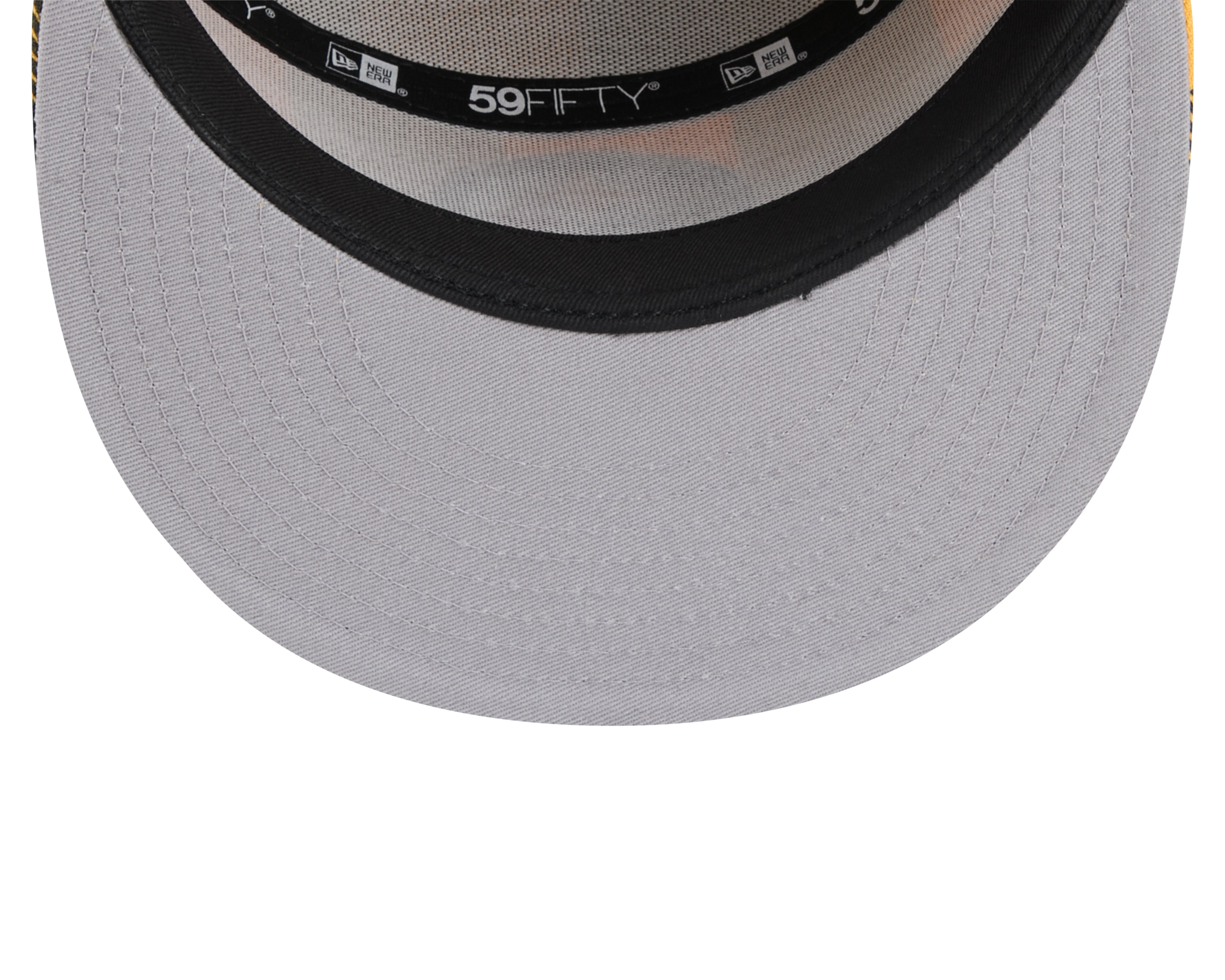 Pittsburgh Steelers NFL New Era Men's Yellow 59Fifty Split Panel Dog Ear Plaid Fitted Hat