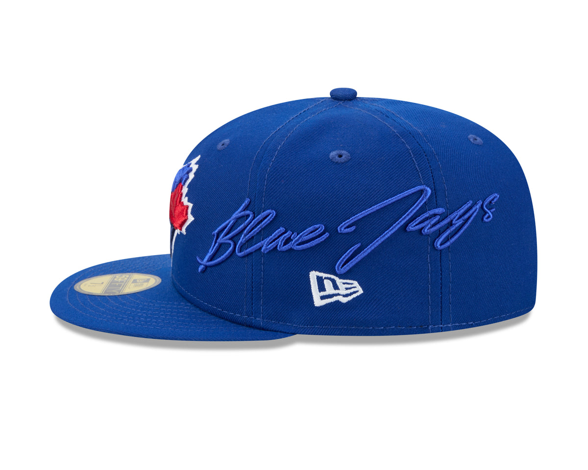 Toronto Blue Jays MLB New Era Men's Royal Blue 59Fifty Side Script Fitted Hat