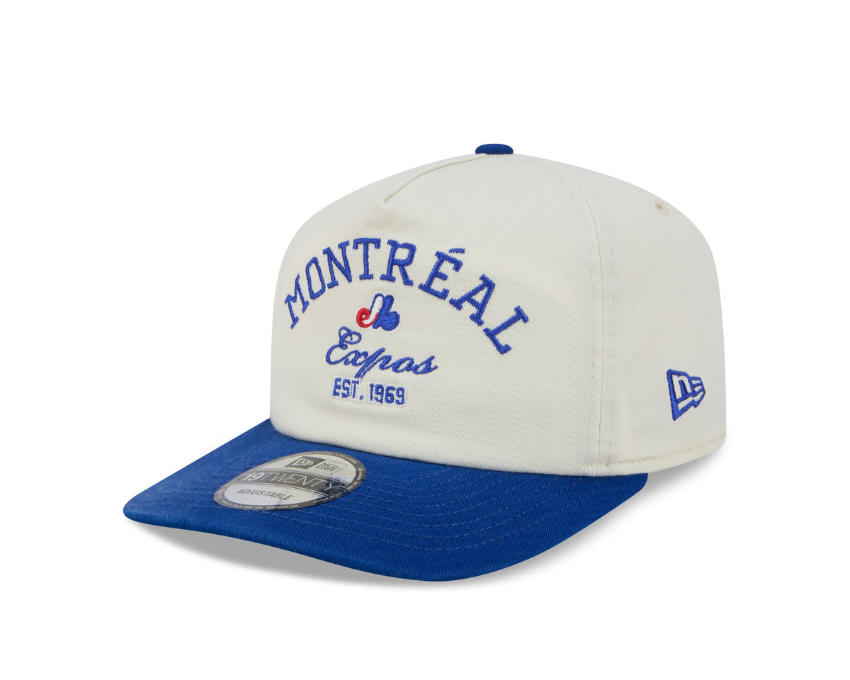 Montreal Expos MLB New Era Men's Chalk White 19Twenty Stacked Snapback Hat