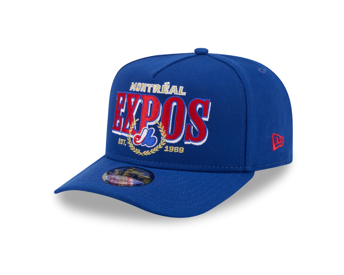 Montreal Expos MLB New Era Men's Royal 9Fifty A-Frame Laurel Snapback