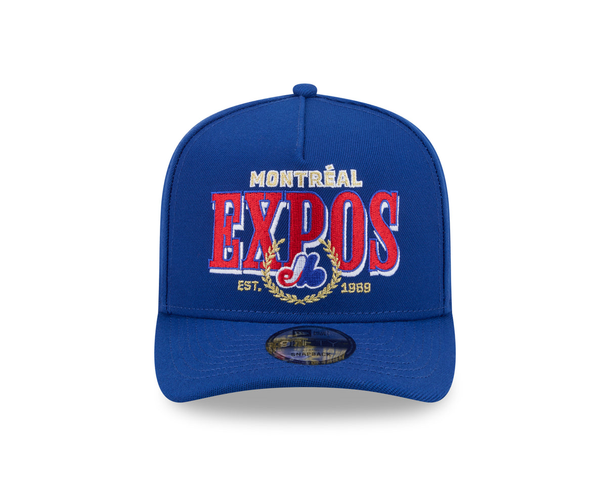 Montreal Expos MLB New Era Men's Royal 9Fifty A-Frame Laurel Snapback
