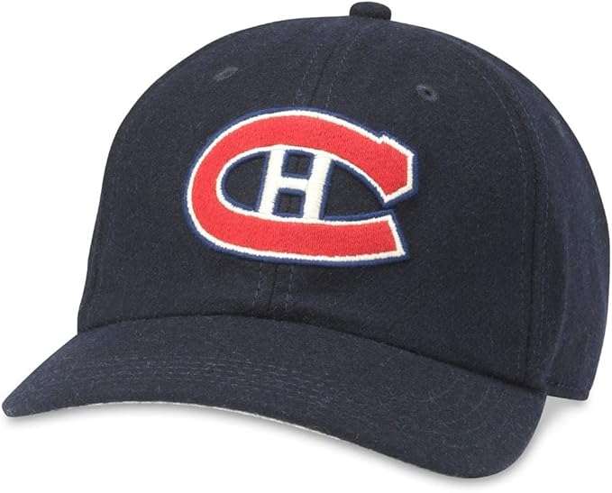 Montreal Canadiens NHL American Needle Men's Navy Vintage Archive Legend Adjustable