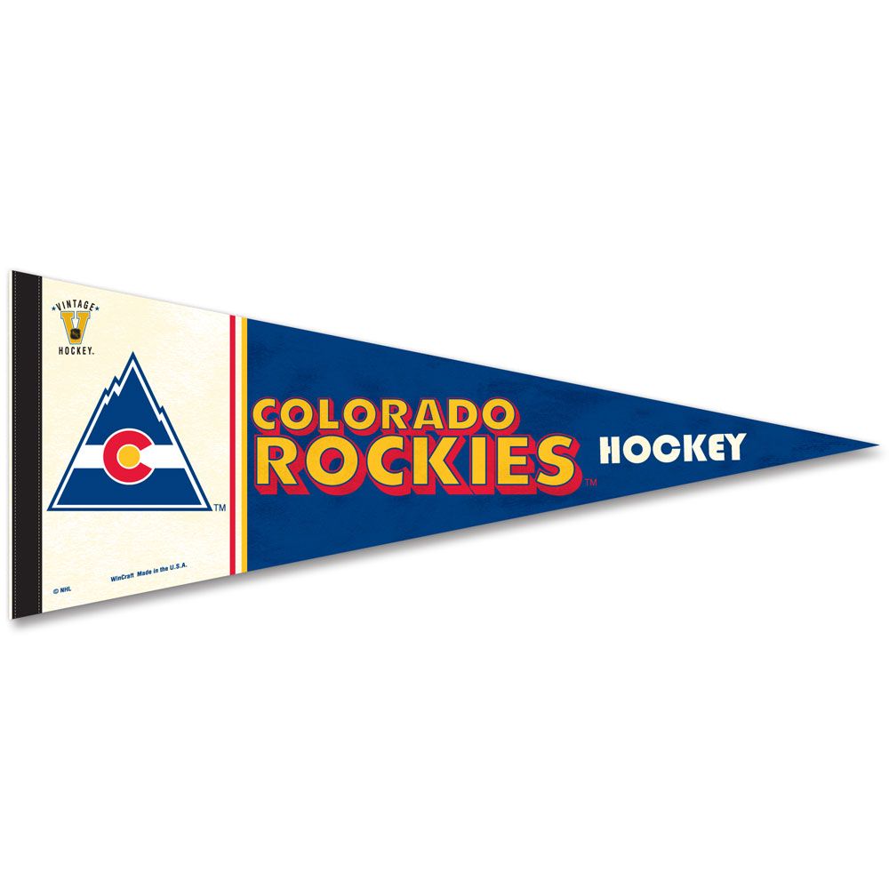 Fanion vintage Premium de la LNH WinCraft des Rockies du Colorado 12"x30"