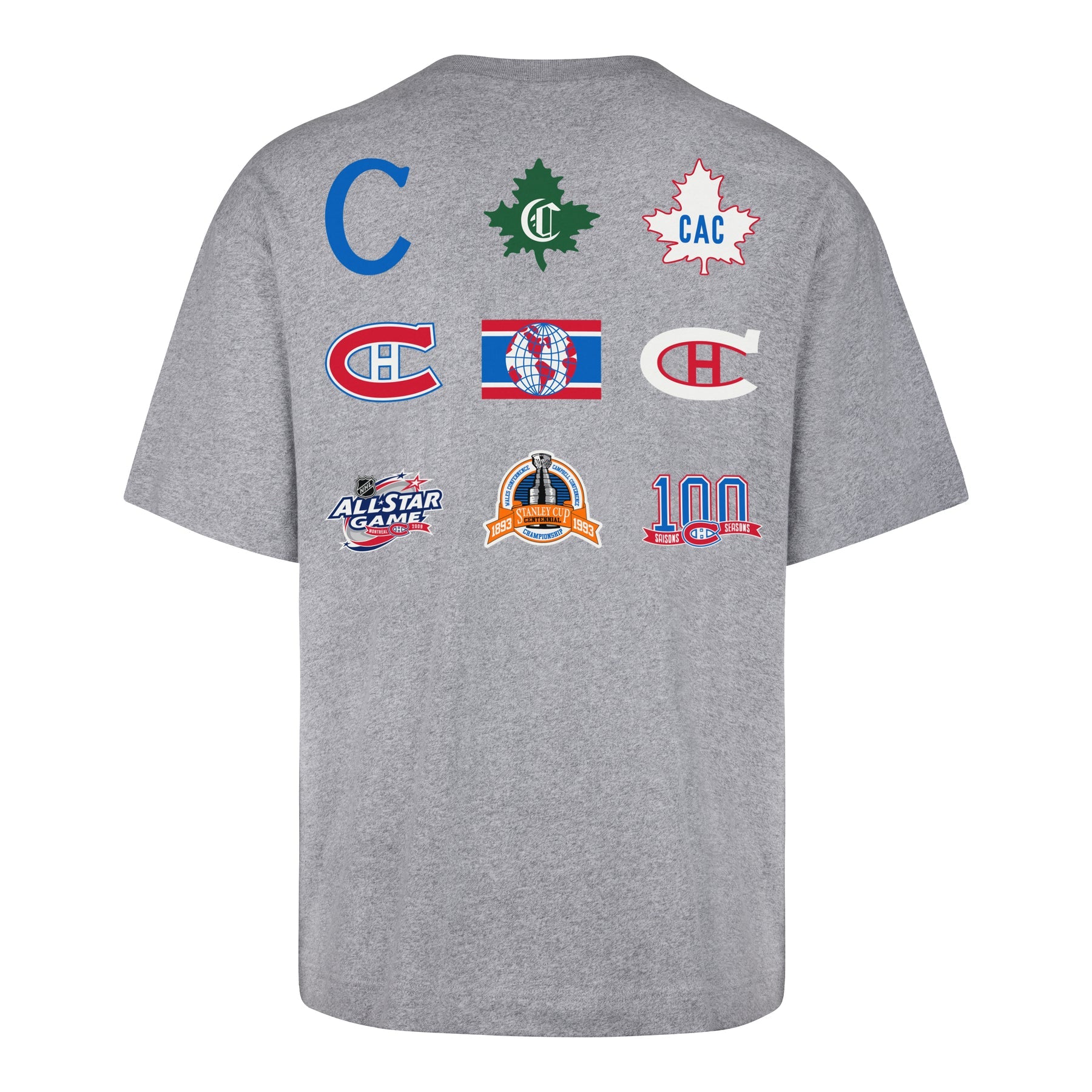 T-shirt gris athlétique pour homme des Canadiens de Montréal (NHL) de la marque 47, History Lock Foundation