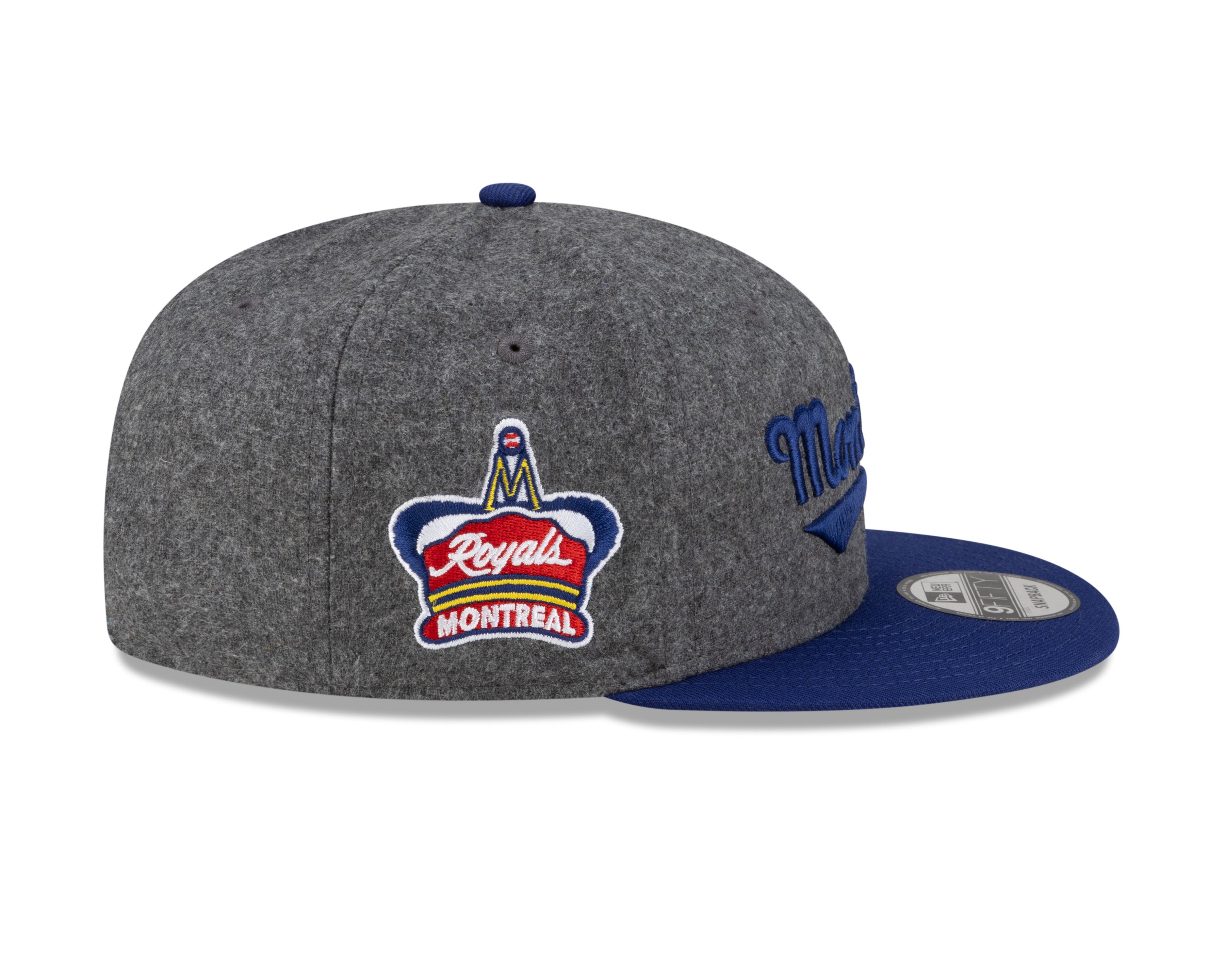 Montreal Royals MiLB New Era Men's Grey Melton 9Fifty Vintage Snapback