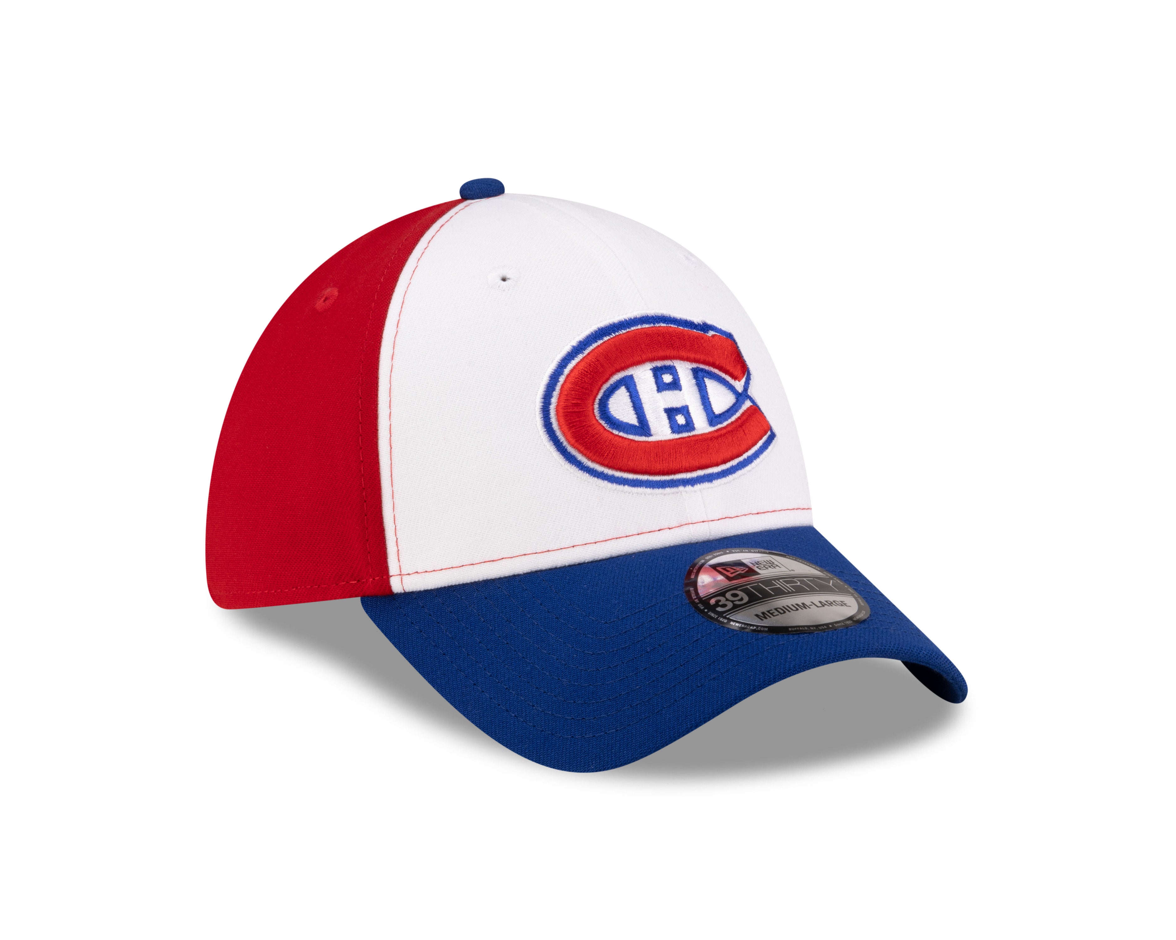Montreal Canadiens NHL New Era Men's Tricolor 39Thirty Team Classic Stretch Fit Hat
