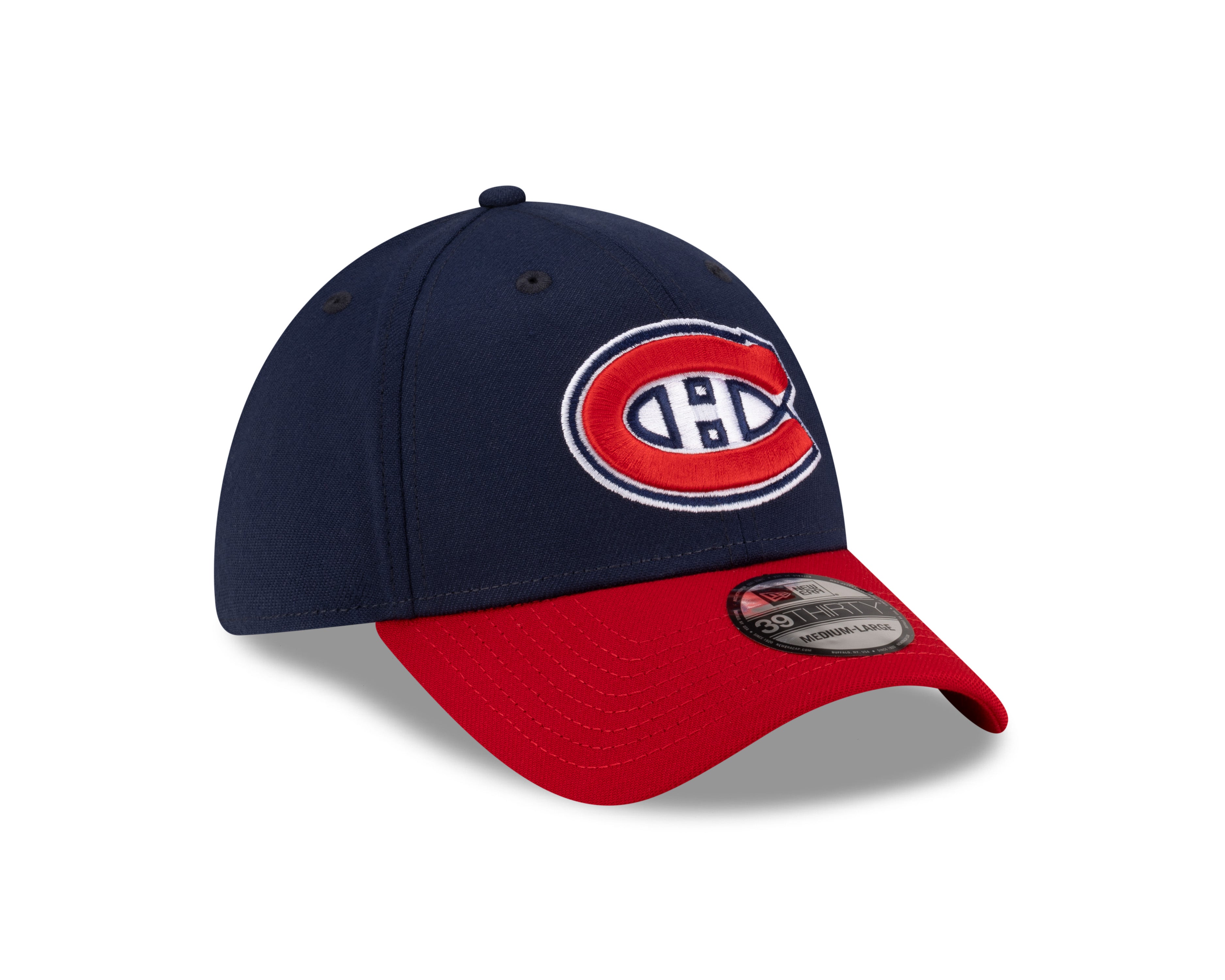 Montreal Canadiens NHL New Era Men's Navy/Red 39Thirty Team Classic Stretch Fit Hat
