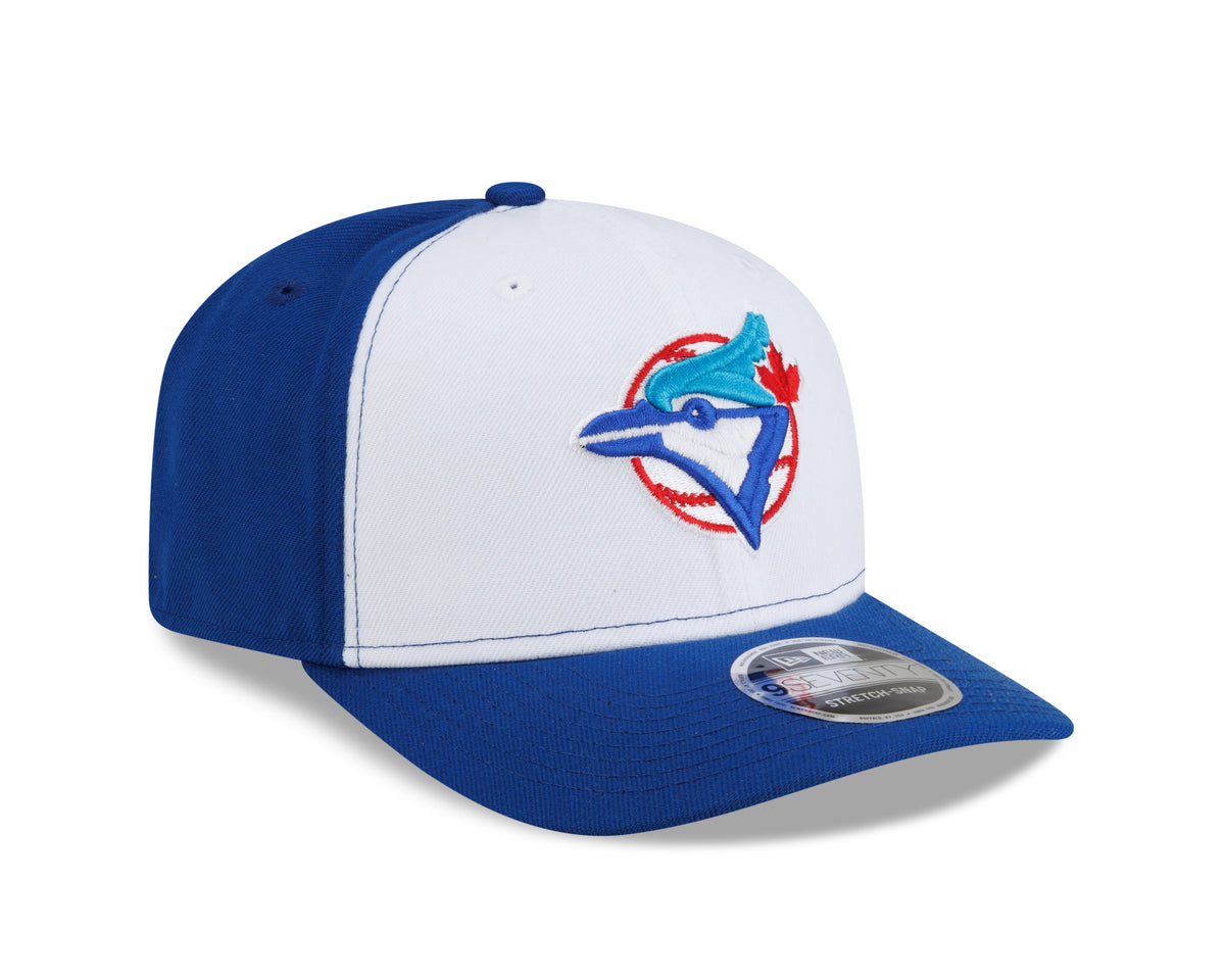 Toronto Blue Jays MLB New Era Men's Royal/White 9Seventy Stretch Snap Cooperstown On Field Snapback