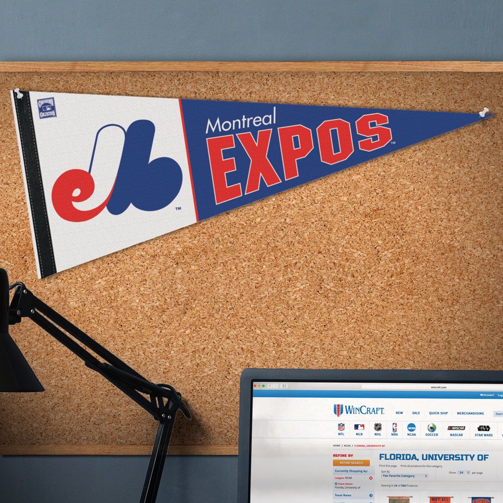 Expos de Montréal MLB WinCraft 12"x30" Fanion Premium Cooperstown