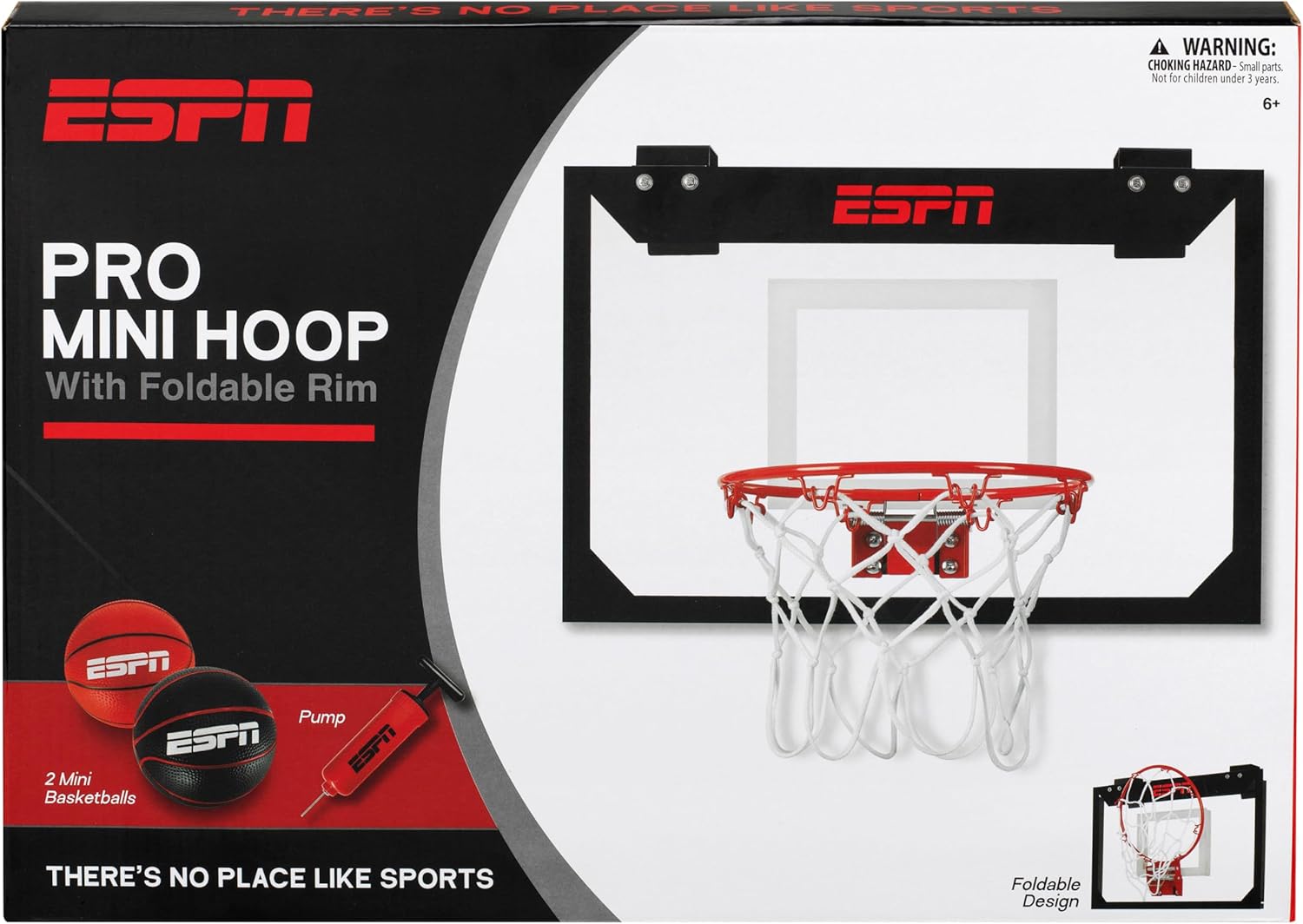 ESPN Pro Mini Basketball Hoop With Foldable Rim