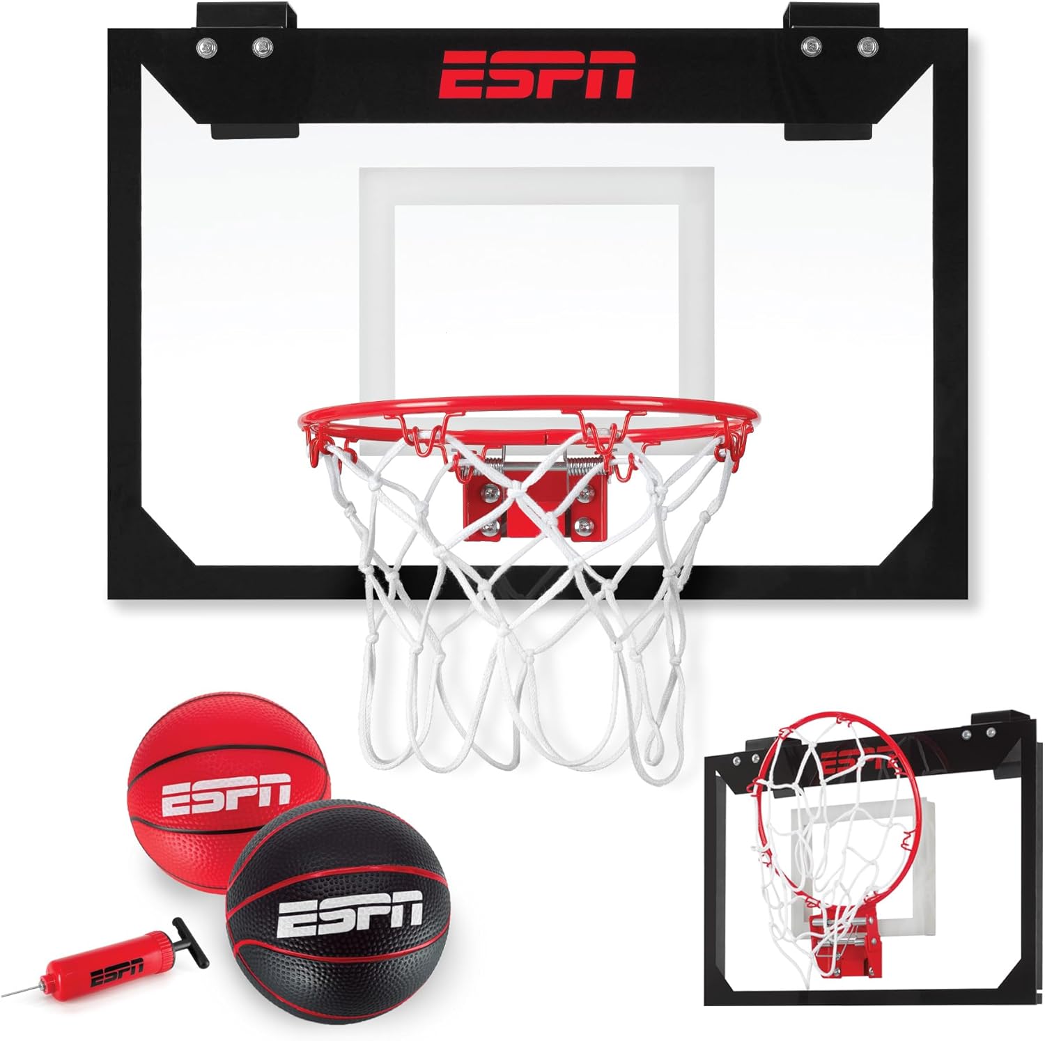 ESPN Pro Mini Basketball Hoop With Foldable Rim