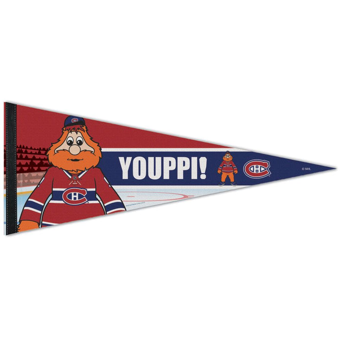 Youppi Montreal Canadiens NHL WinCraft 12"x30" Premium Pennant