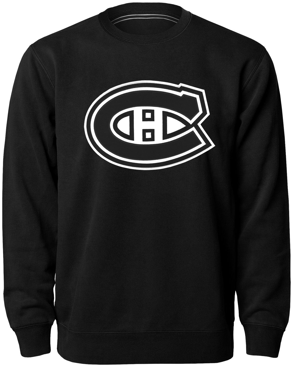 Montreal Canadiens NHL Bulletin Men's Black Shadow Express Crew Sweater