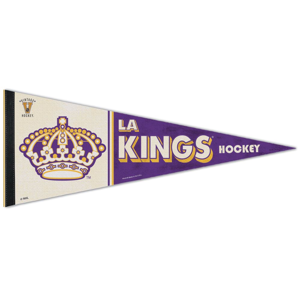 Fanion vintage premium WinCraft des Kings de Los Angeles NHL 12"x30"