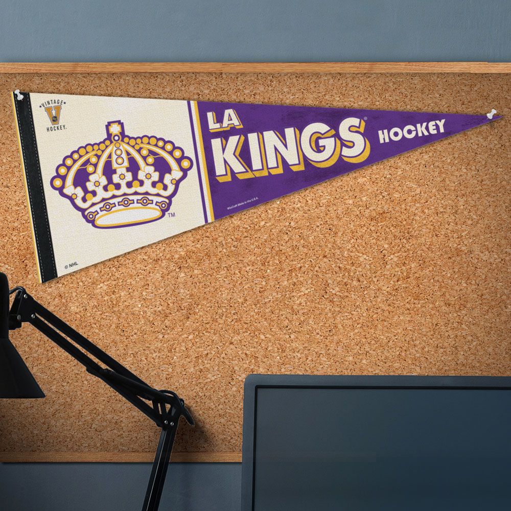 Fanion vintage premium WinCraft des Kings de Los Angeles NHL 12"x30"