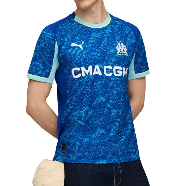 Olympique de Marseille Ligue 1 Puma Men's Blue 2025/26 Replica Third Jersey