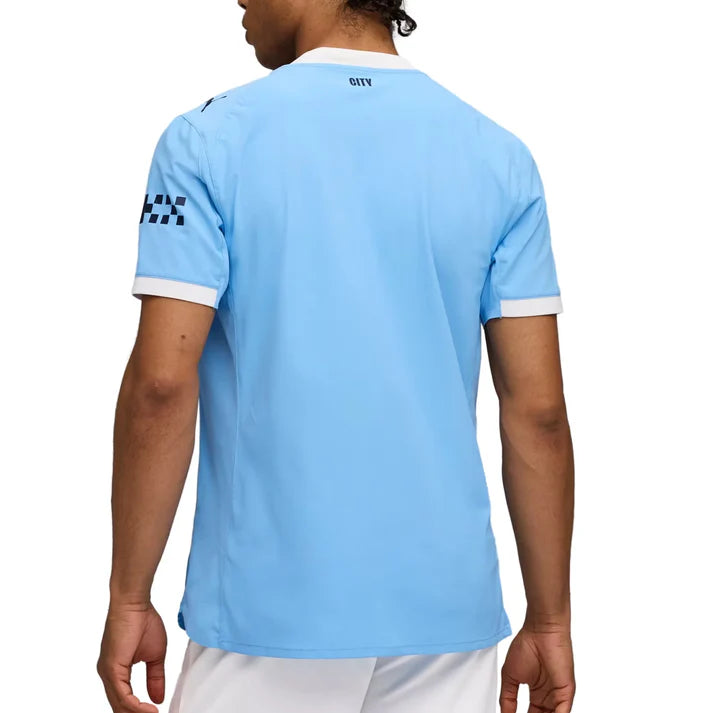 Maillot domicile authentique Manchester City EPL Puma pour homme, bleu clair, saison 2025/26, avec boîte 