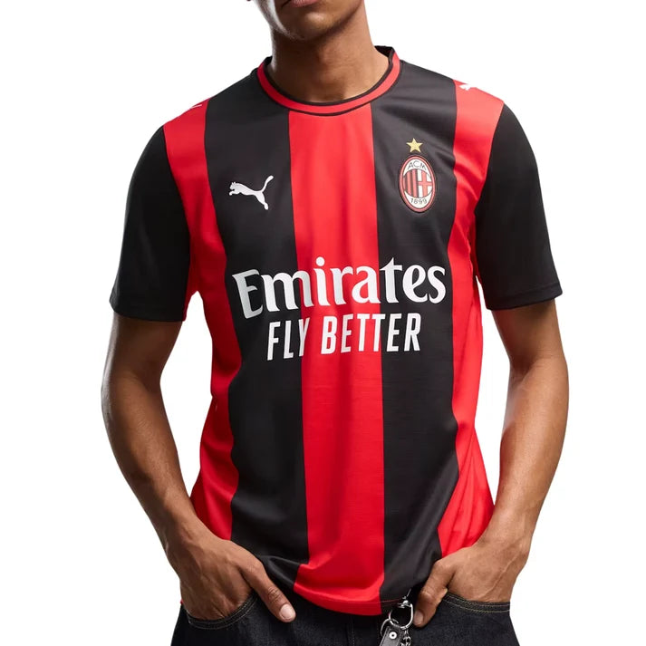 AC Milan Serie A Puma Men's Black/Red 2026/27 Home Replica Jersey