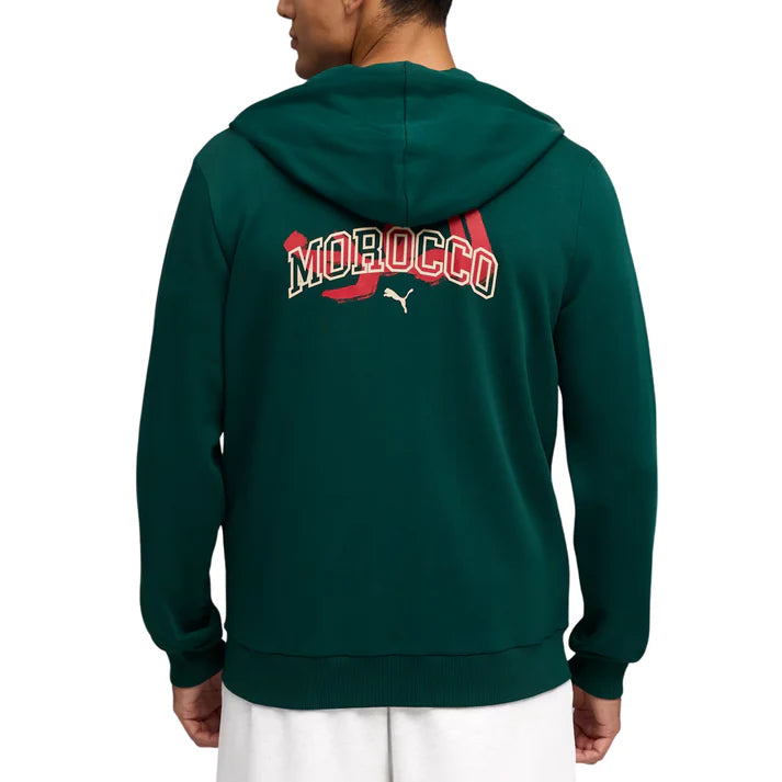 Morocco National Team FIFA Puma Men's Dark Myrtle Ftblculture Zip Up Hoodie