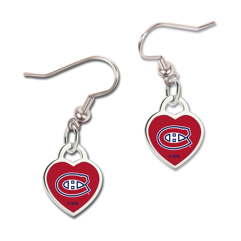 Montreal Canadiens NHL WinCraft 3D Heart Team Logo Earrings