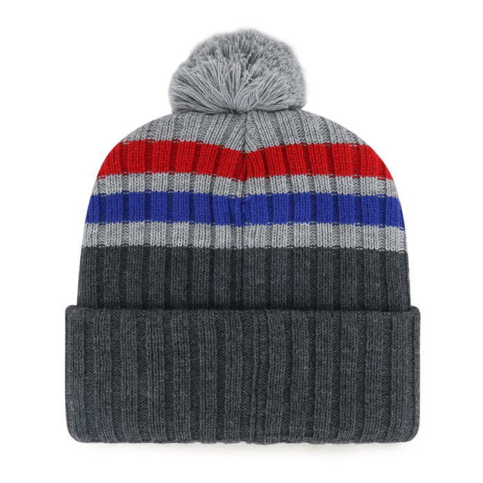 Montreal Expos MLB 47 Brand Men's Grey Stack Cuff Pom Knit Hat
