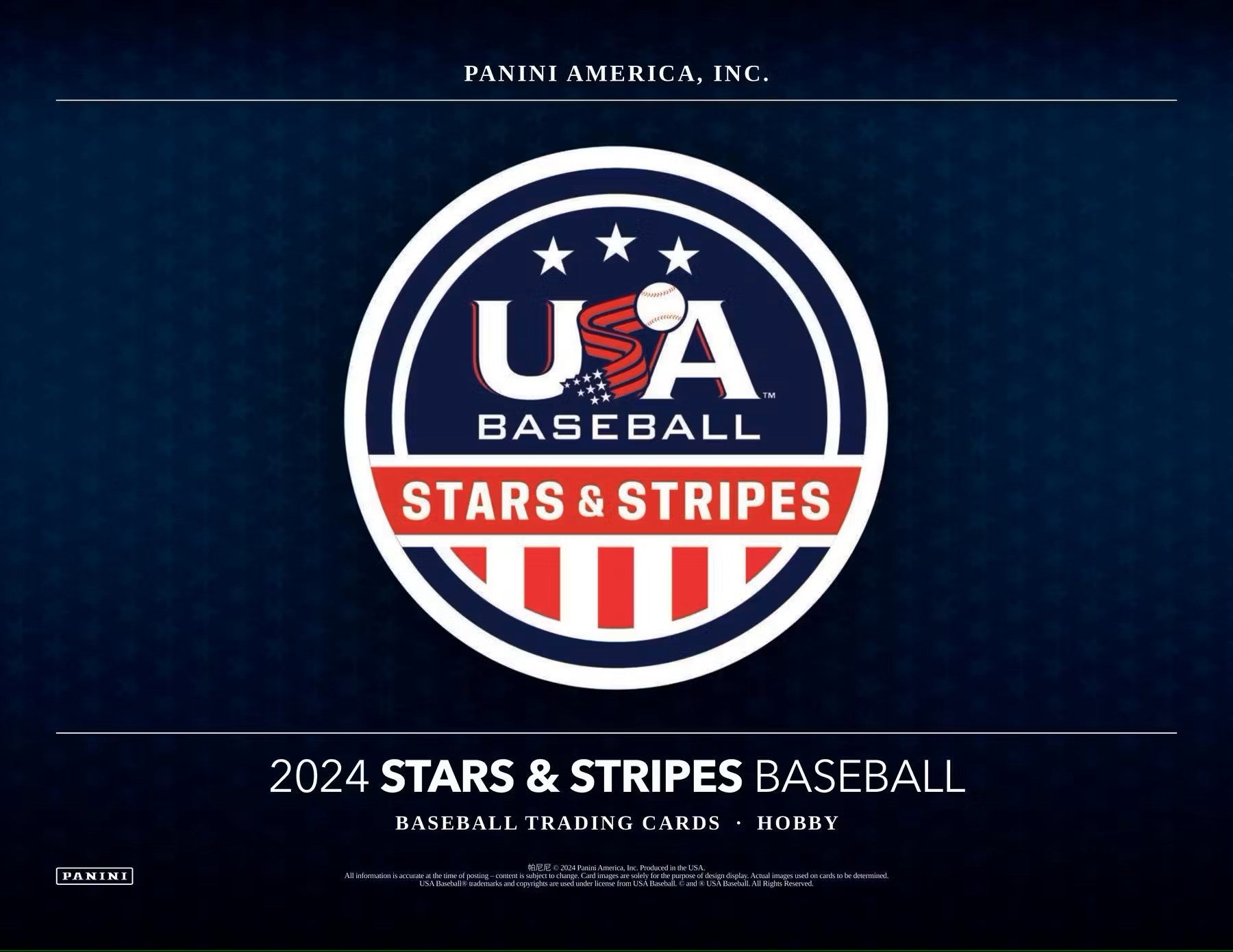 Cartes à collectionner Panini Stars &amp; Stripe Hobby Box USA Baseball 2024 