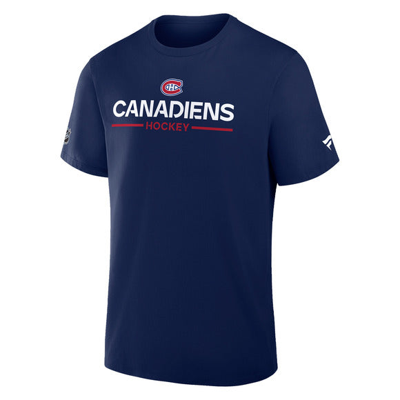 Montreal Canadiens NHL Fanatics Branded Men's Navy Authentic Pro Primary T-Shirt