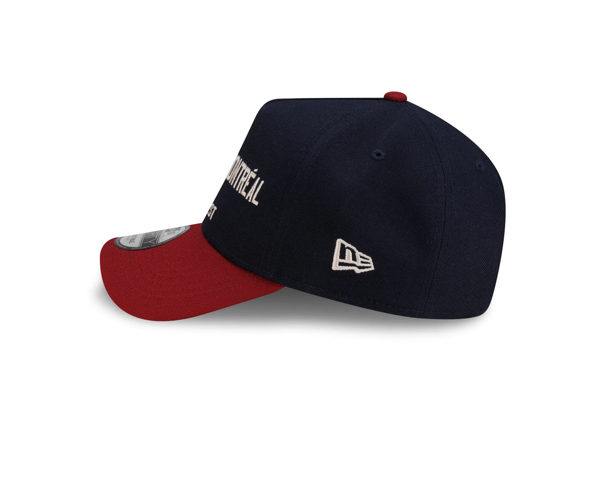 Montreal Alouettes CFL New Era Men's Navy/Red 9Forty A-Frame 2026 Turf Traditions Snapback Hat
