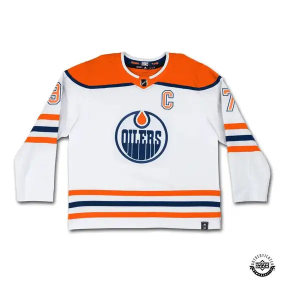 Connor McDavid Edmonton Oilers NHL Adidas Blanc Autographié Reverse Retro Authentique Maillot