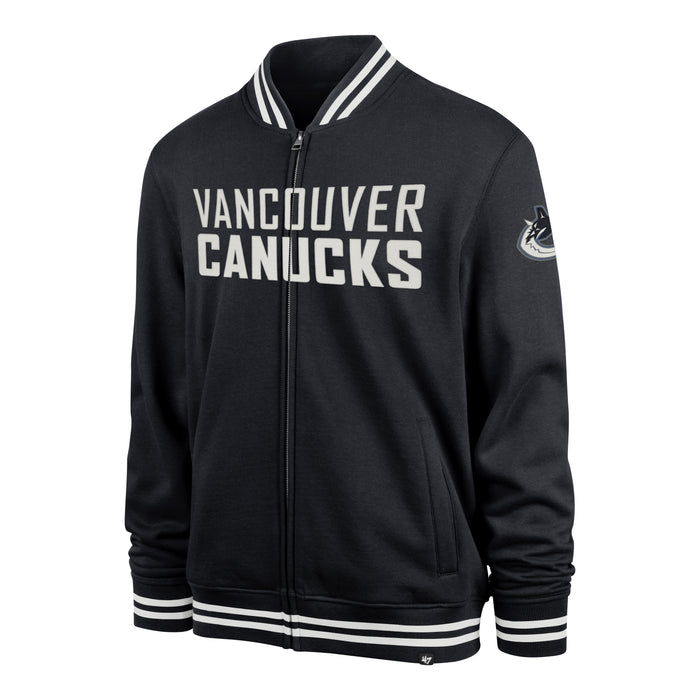 Vancouver Canucks NHL 47 Brand Men’s Black Wax Pack Pro Camden Track Jacket