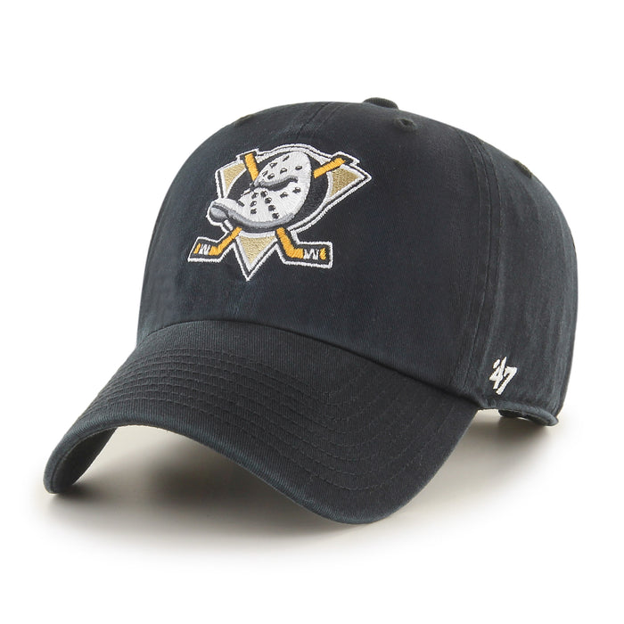 Anaheim Ducks NHL 47 Brand Men's Black Vintage Clean Up Adjustable Hat
