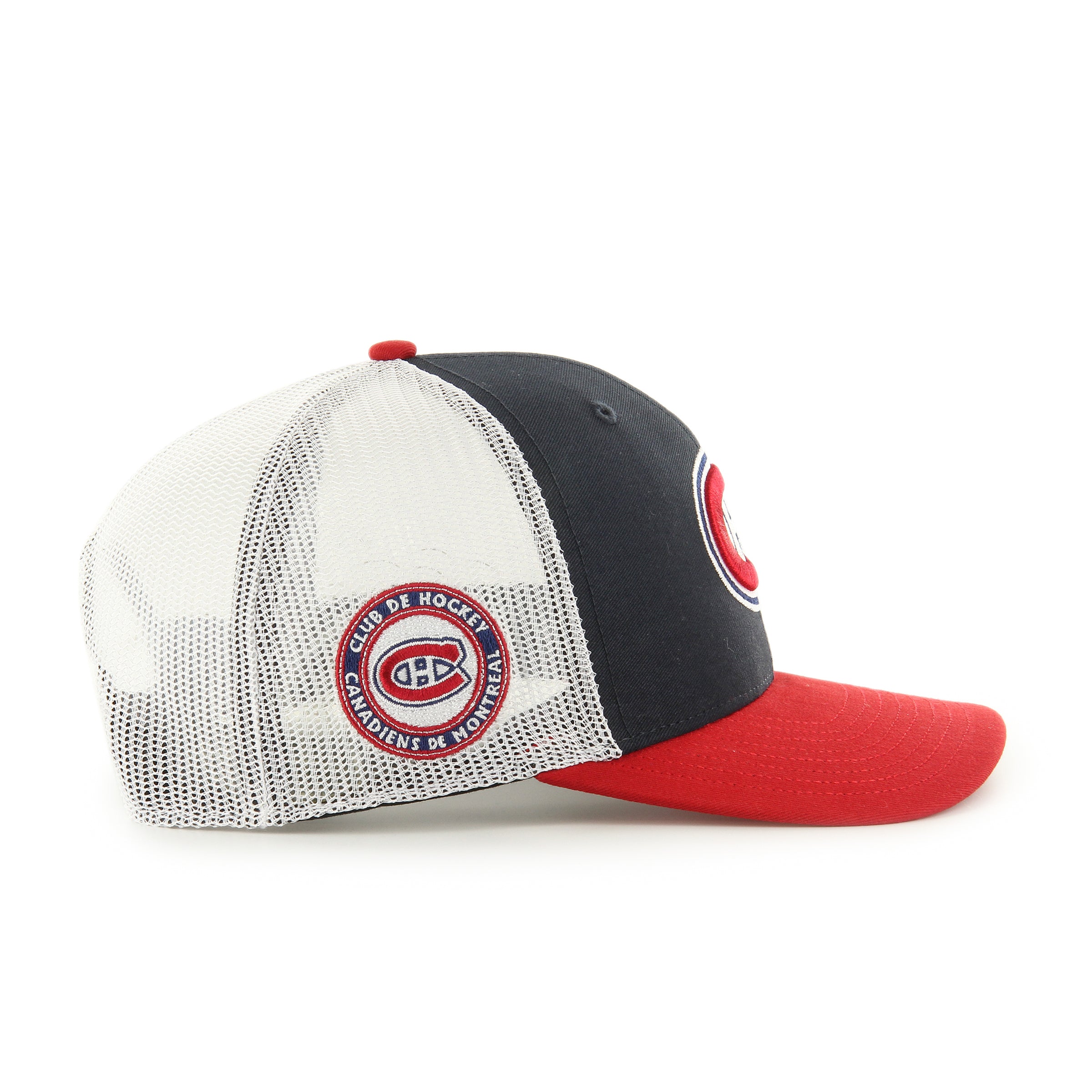 Casquette Snapback de camionneur bleu marine Side Note NHL 47 Brand des Canadiens de Montréal pour hommes