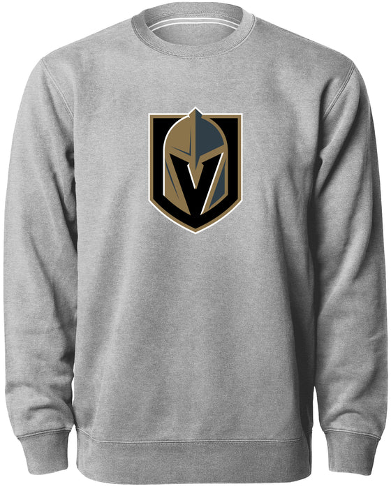 Las Vegas Golden Knights NHL Bulletin Men's Athletic Grey Twill Logo Express Crew Sweater