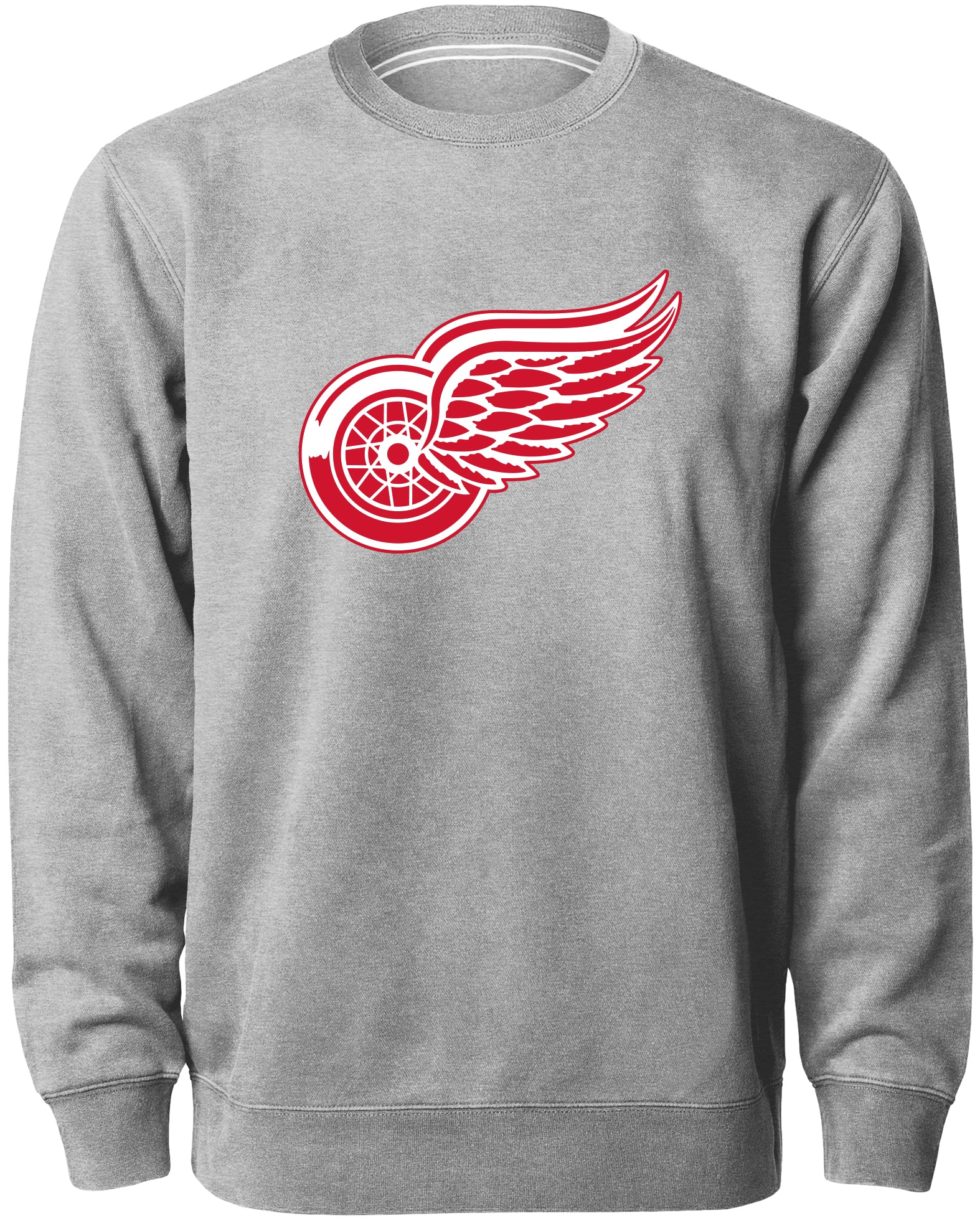 Chandail ras du cou Express avec logo en sergé gris athlétique pour hommes, Red Wings de Détroit, NHL Bulletin