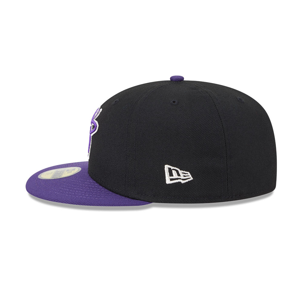 Albuquerque Isotopes MiLB New Era Men's Black/Purple 59Fifty Alternate Authentic Collection Fitted Hat