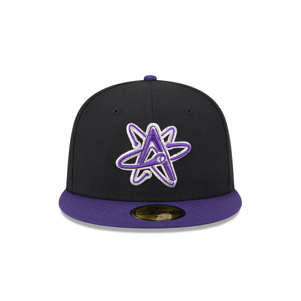 Albuquerque Isotopes MiLB New Era Men's Black/Purple 59Fifty Alternate Authentic Collection Fitted Hat
