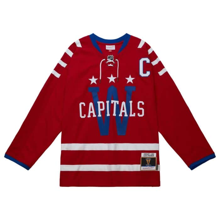 Alexander Ovechkin NHL Mitchell & Ness Men's Red 2015 Blue Line Authentic Jersey