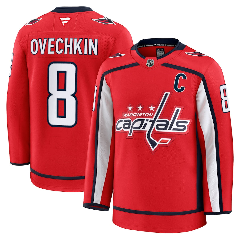 Alexander Ovechkin Washington Capitals Jersey Premium Rouge pour Homme de la Marque Fanatics Branded de la NHL