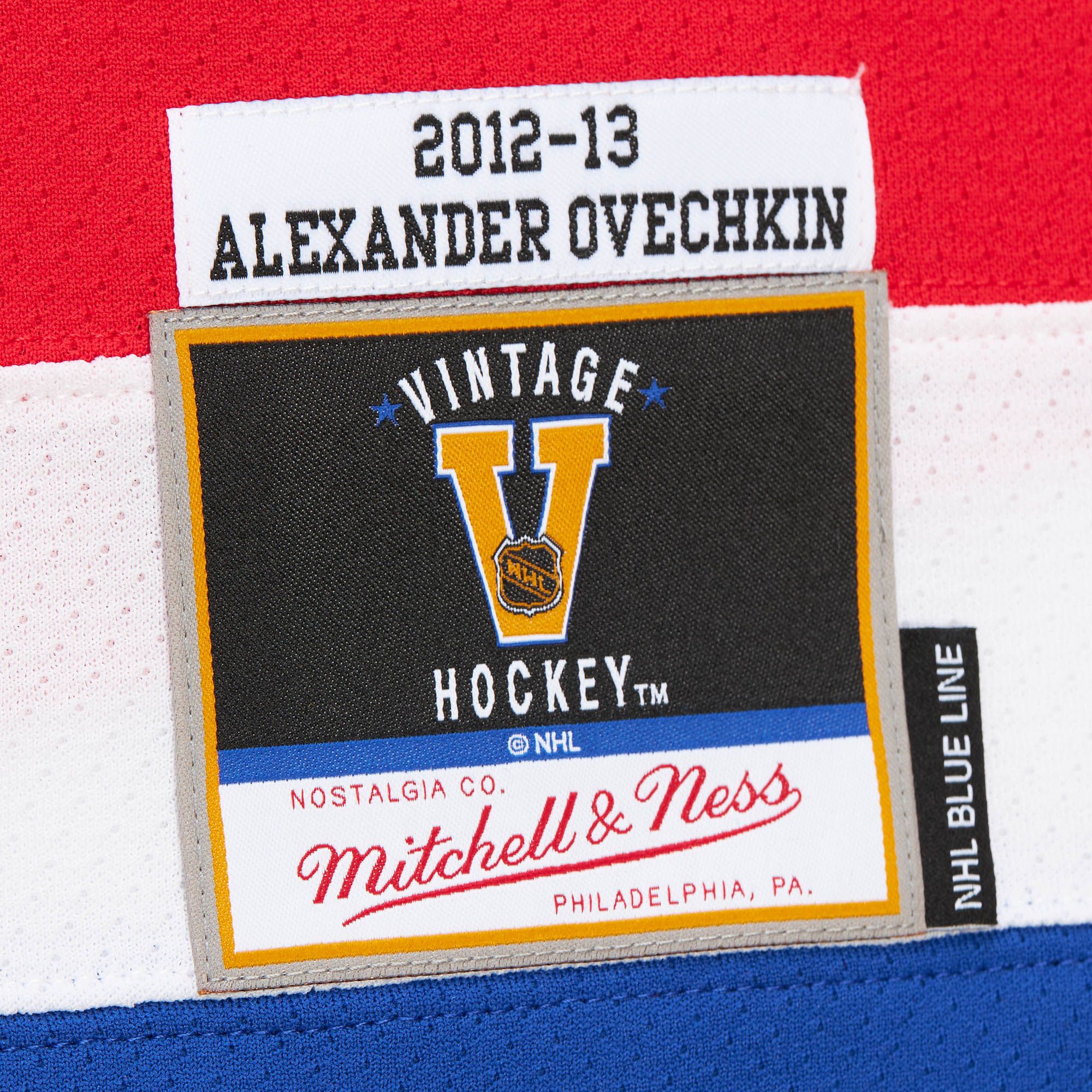 Alexander Ovechkin Washington Capitals NHL Mitchell & Ness Maillot authentique blanc 2012 Alternate Blue Line pour hommes