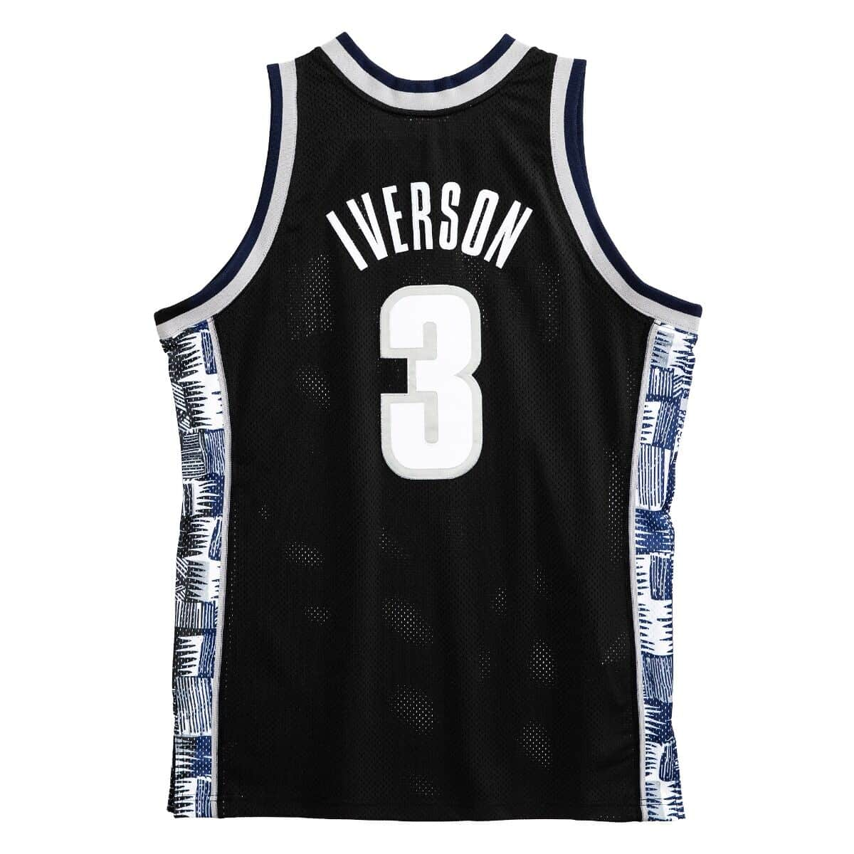 Allen Iverson Georgetown University NCAA Mitchell & Ness Men's Black 1995-96 Hardwood Classics Swingman Jersey