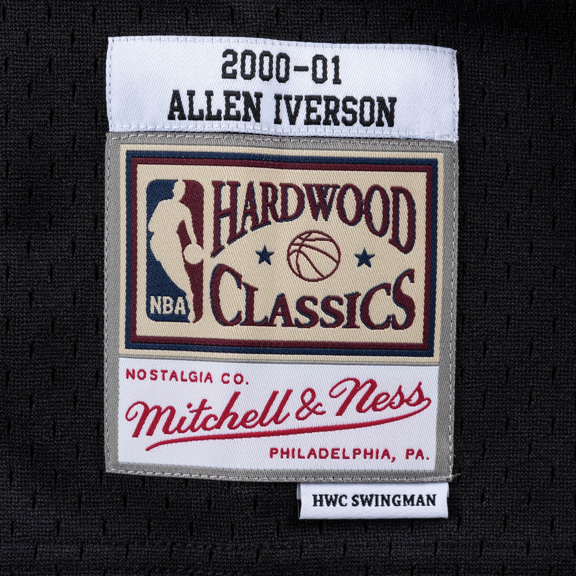 Allen Iverson Philadelphia 76ers NBA Mitchell & Ness Men's Black 2000-01 Hardwood Classics Swingman Jersey