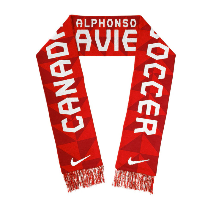 Alphonso Davies Soccer Canada Nike Red Jacquard Player Scarf