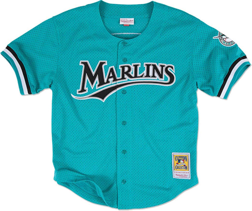 Andre Dawson Florida Marlins MLB Mitchell & Ness Men's Teal 1995 Authentic BP Jersey
