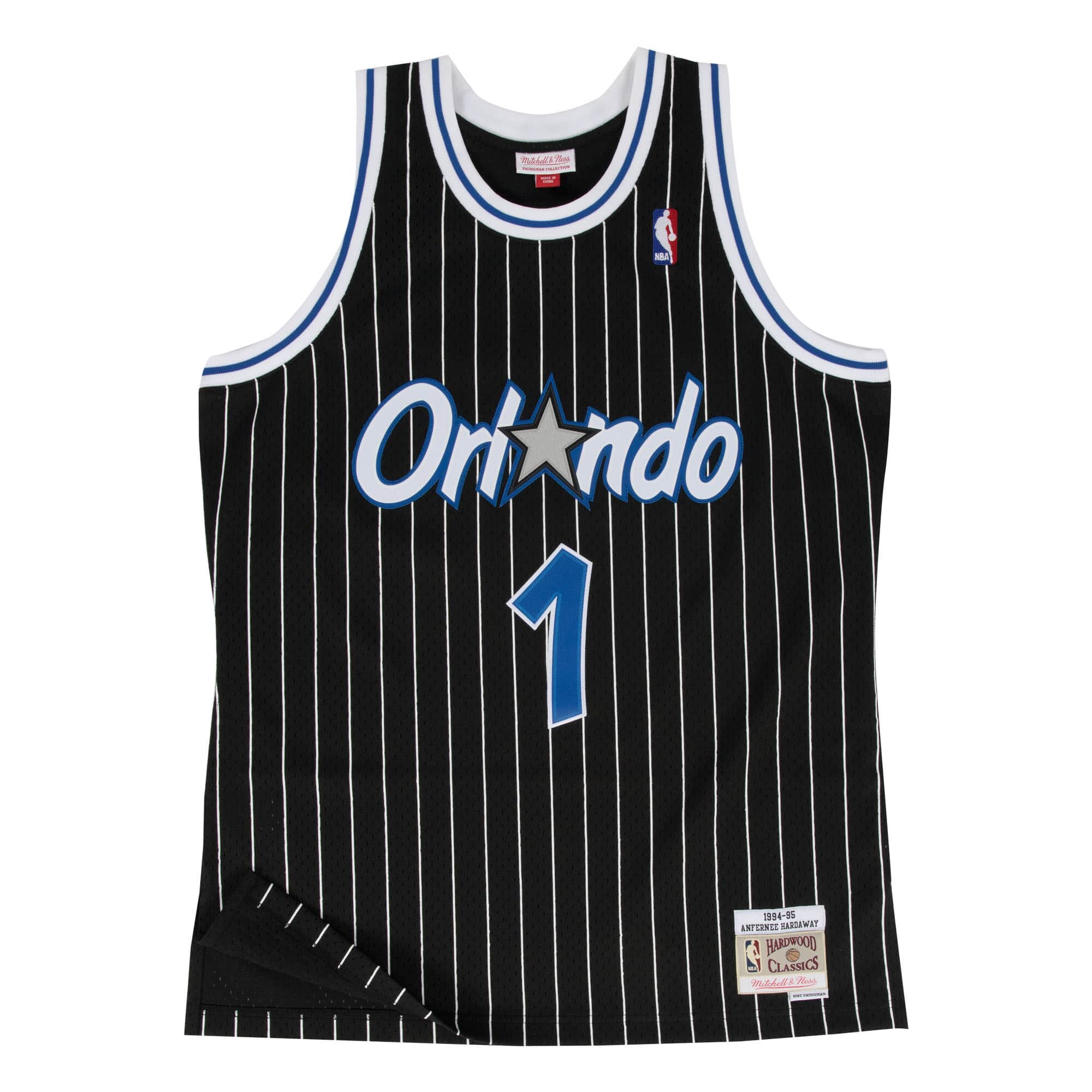 Anfernee Hardaway Orlando Magic NBA Mitchell & Ness Maillot Swingman Hardwood Classics noir 1994-95 pour homme