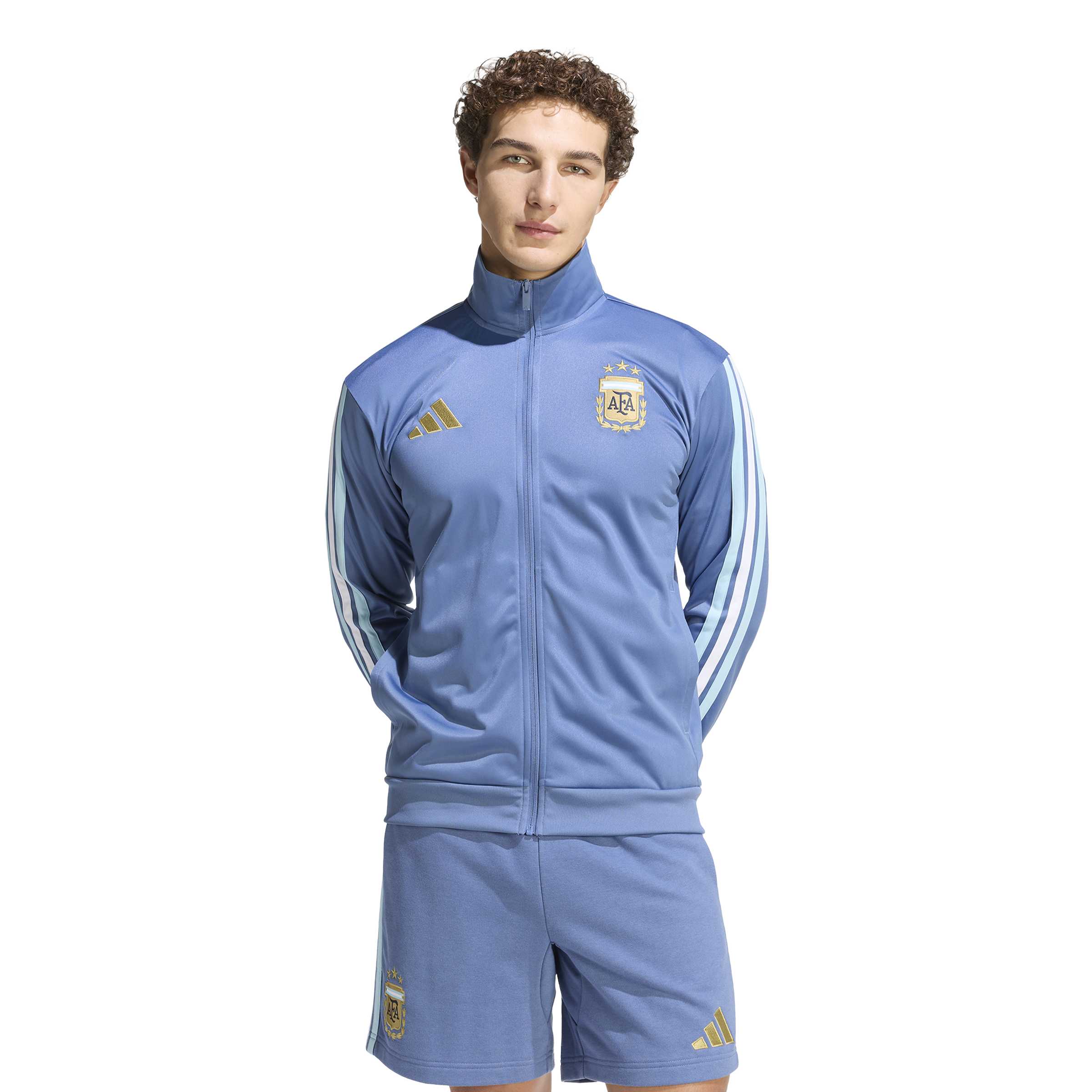 Argentina National Team FIFA Adidas Men's Steel Blue DNA Track Top Jacket