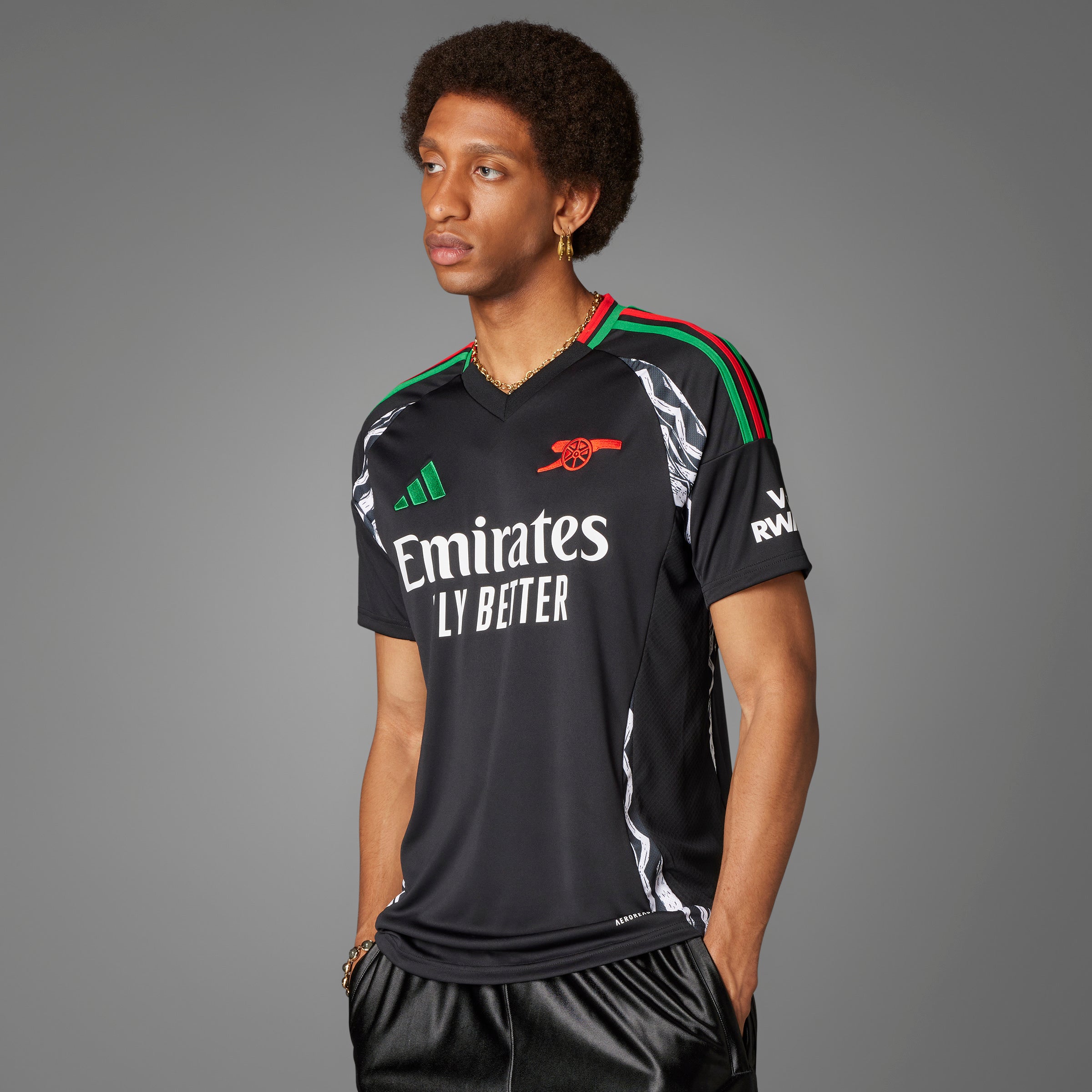 Maillot a l'étranger réplique Arsenal FC EPL Adidas pour homme noir 2024/25