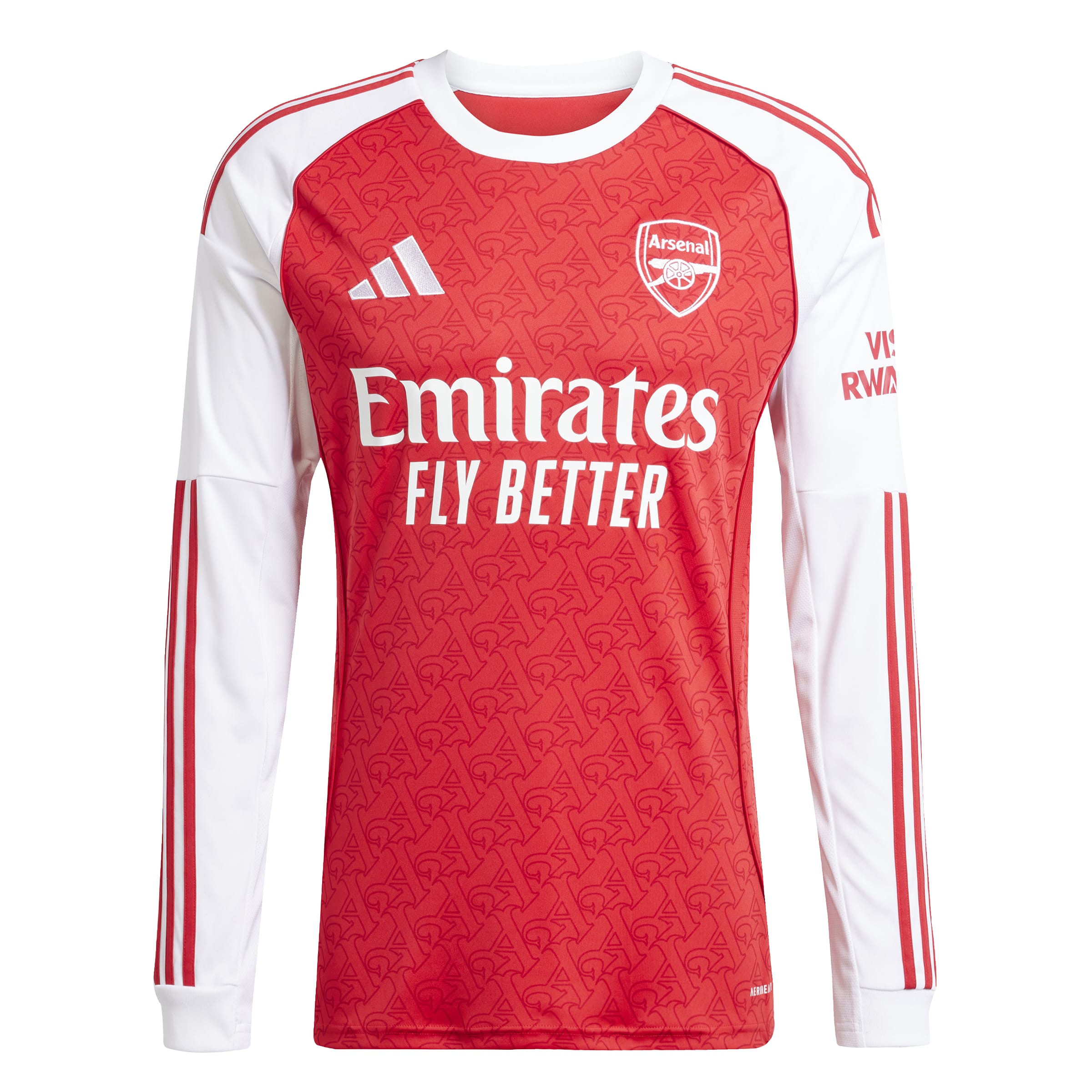 Arsenal FC EPL Adidas Men's Red  2025/26 Replica Long Sleeve Jersey