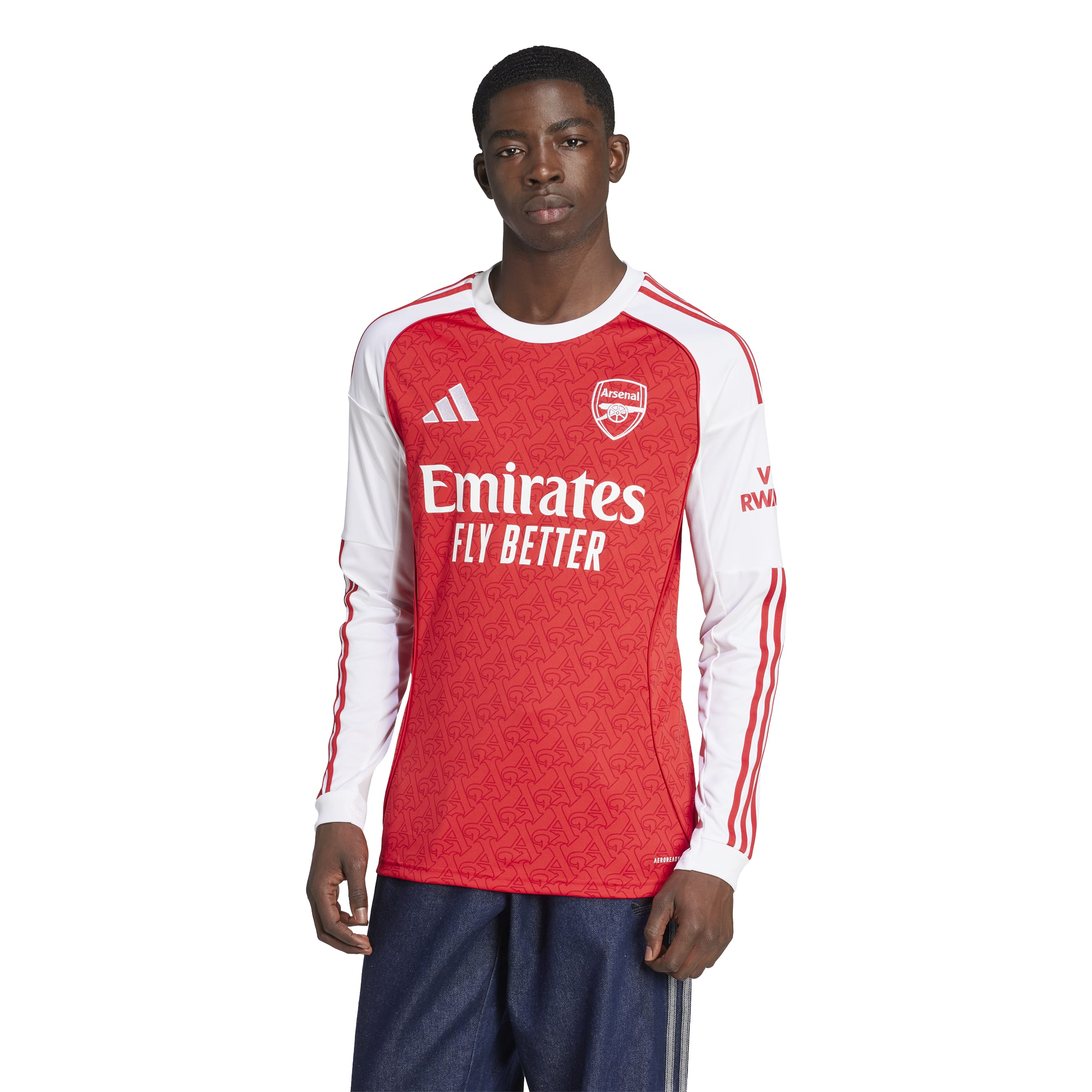 Arsenal FC EPL Adidas Men's Red  2025/26 Replica Long Sleeve Jersey