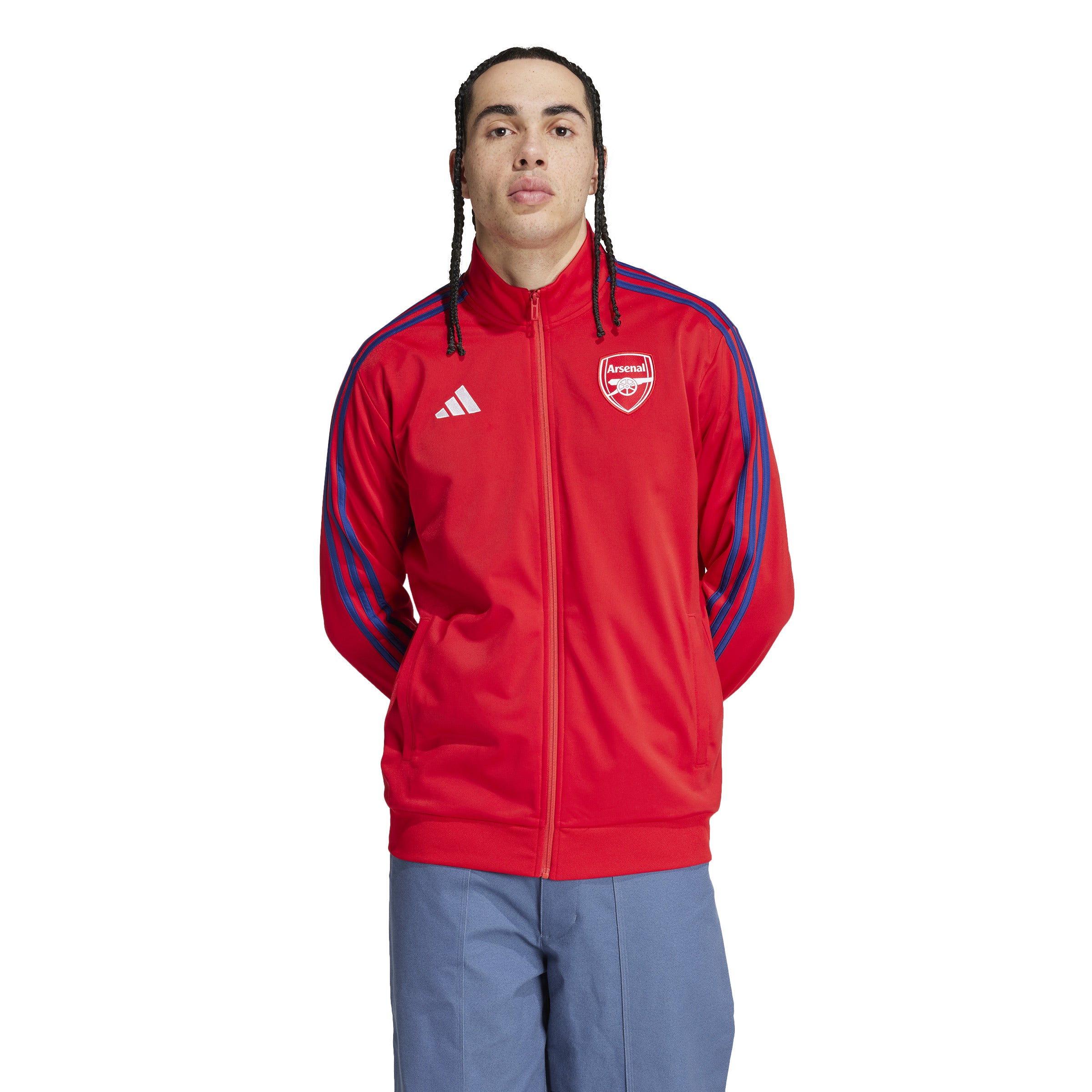 Veste de survêtement rouge DNA Adidas EPL Arsenal FC pour homme