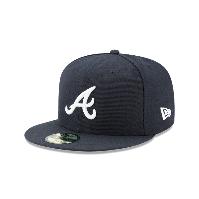 Atlanta Braves MLB New Era Men's Navy 59Fifty Authentic Collection On Field Road Fitted Hat